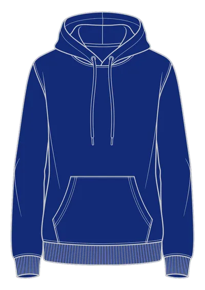 Hoodie in Marineblau