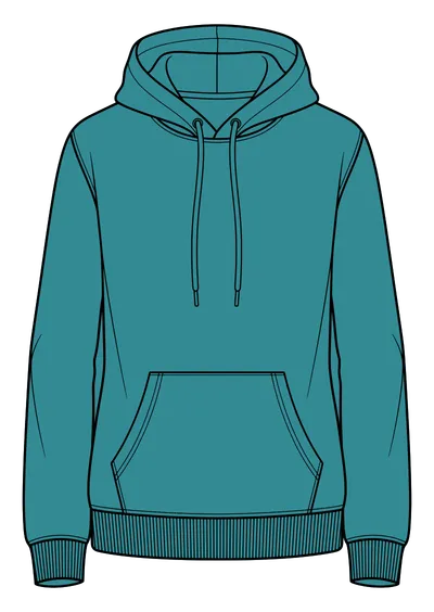 Hoodie in Petrol