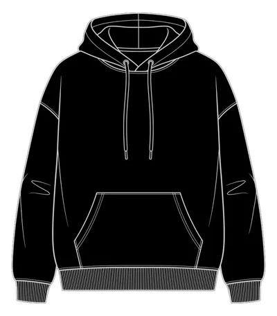 Oversize-Hoodie in Schwarz