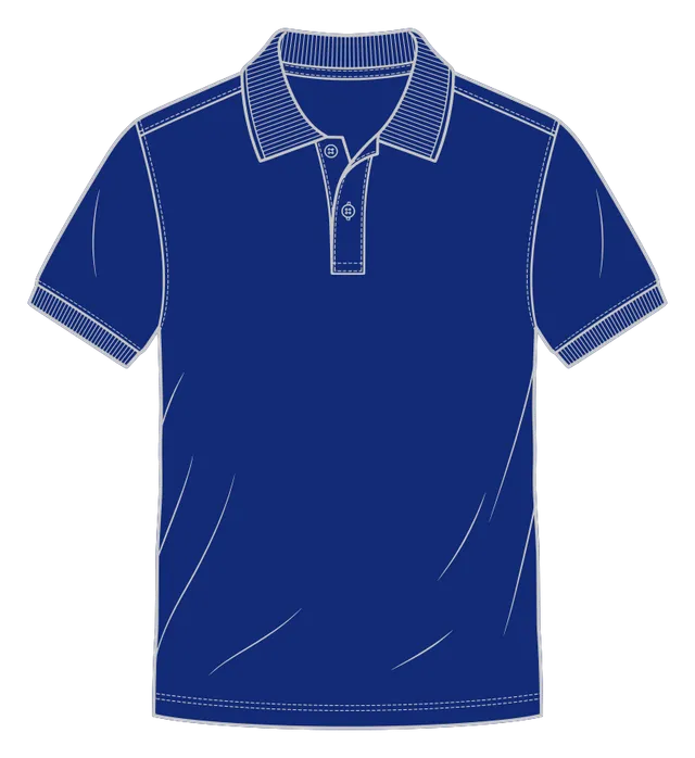 Polo-Shirt in Marineblau im Konfigurator gestalten